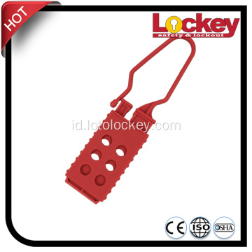 Red Safety Plastic Nylon Terisolasi Lockout Hasp